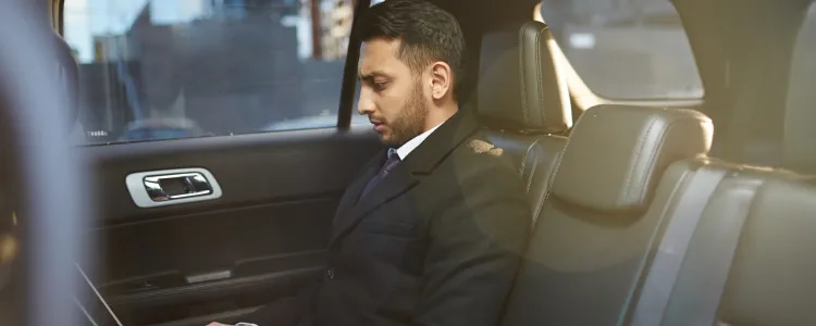 passager business dans un taxi a dunkerque partenaire des plus grandes societes